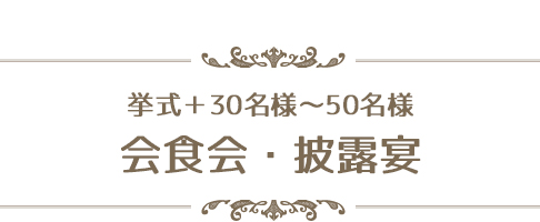 挙式＋少人数様 会食会
